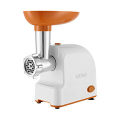Мясорубка электрическая Kitfort КТ-2113-1 бело-оранжевая - фото 1