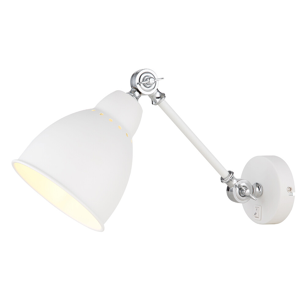 Изображение товара Настенный светильник бра Arte Lamp Braccio E27 60 Вт современный белый IP20