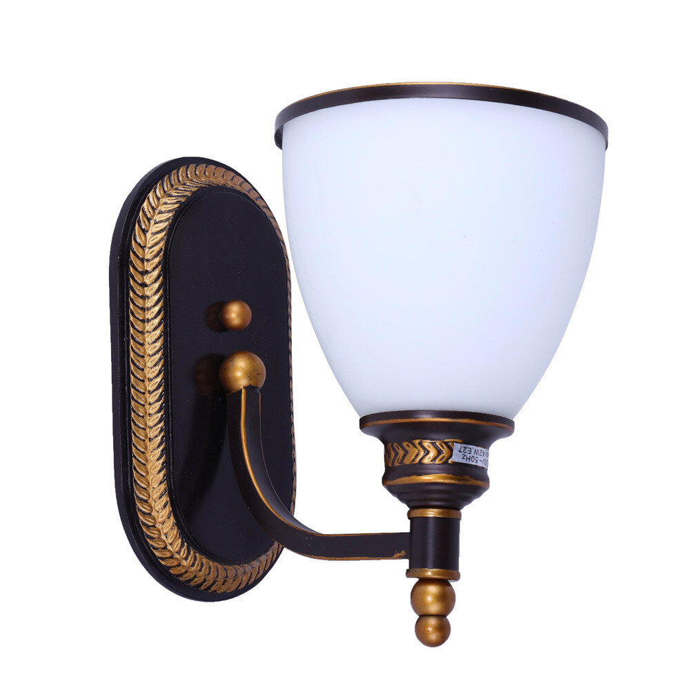 Изображение товара Бра Arte Lamp Bonito E27 40 Вт настенное современное в стиле модерн черное с белым плафоном