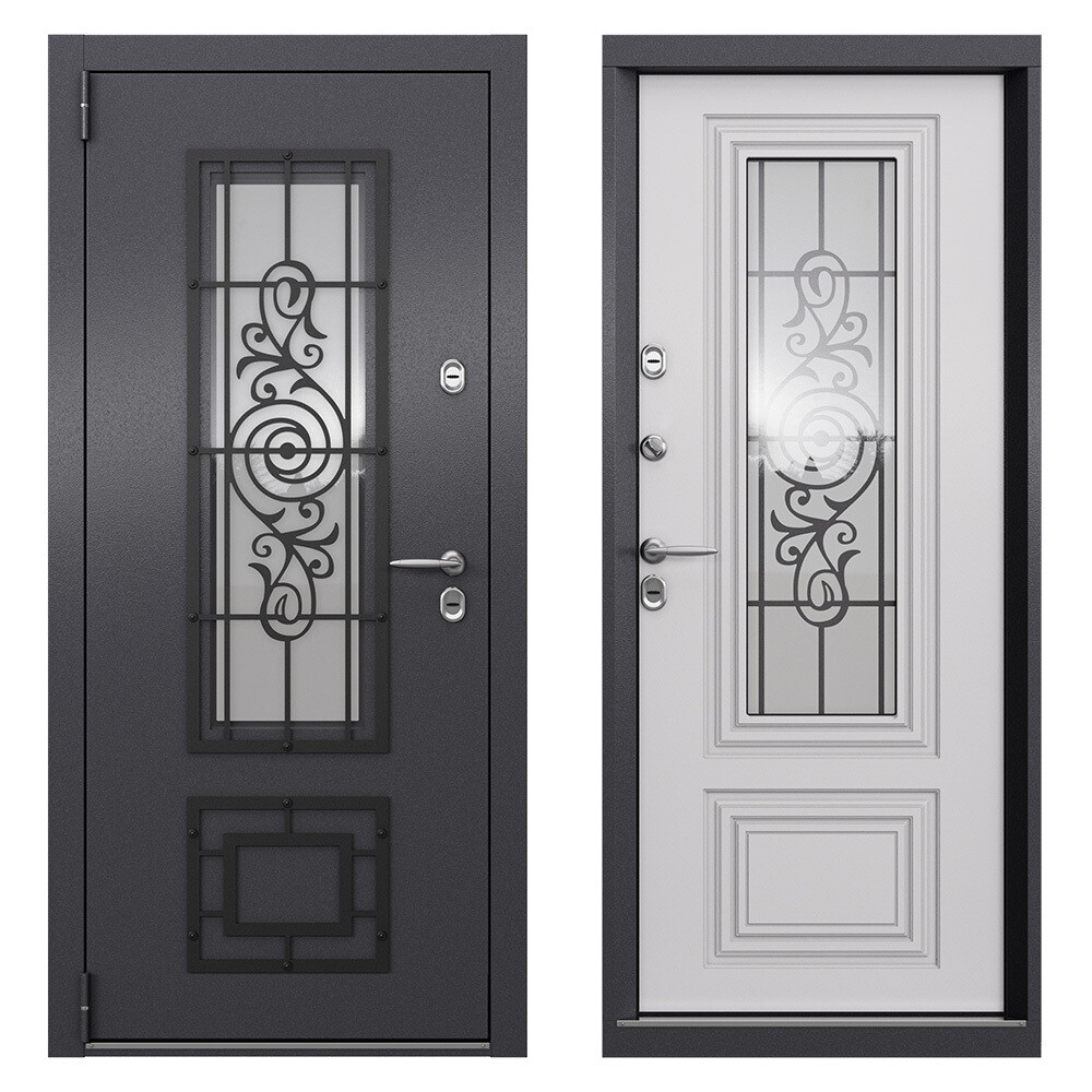 Изображение товара Входная дверь Torex Роял Кинг с терморазрывом, левая, стеклопакет, графит