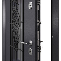 Дверь входная с терморазрывом Torex Роял Кинг левая букле графит - кт белый со стеклопакетом 880х2050 мм - фото 7