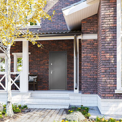 Дверь входная с терморазрывом Torex Роял Классик правая букле графит - кт белый 880х2050 мм - фото 6