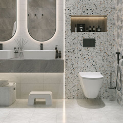 Плитка напольная Axima Сан-Ремо светло-серая 327х327х8 мм (13 шт.=1,39 кв.м) - фото 17