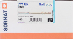 Дюбель-гвоздь Sormat 8x120 мм потайная манжета нейлон (100 шт.) - фото 2
