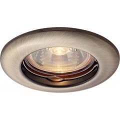 Изображение товара Светильник встраиваемый GU10 бронза 50 Вт IP20 Arte Lamp Praktisch (A1203PL-1AB)
