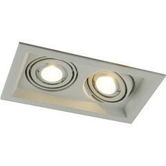 Изображение товара Светильник встраиваемый GU10 поворотный белый 100 Вт IP20 Arte Lamp Canis (A6661PL-2WH)