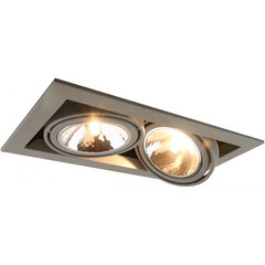 Изображение товара Светильник встраиваемый G9 поворотный серый 80 Вт IP20 Arte Lamp Cardani Semplice (A5949PL-2GY)