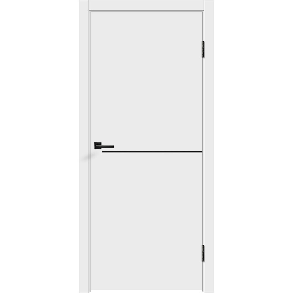 Изображение товара Межкомнатная глухая дверь VellDoris Smart H1 700х2000 мм белая эмалит ПВХ