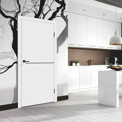 Дверь межкомнатная Smart H1 800х2000 мм ПВХ эмалит белая глухая с замком - фото 2