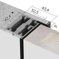 Коробка дверная скрытого монтажа Invisible 54х44х2100 мм универсальная черная с петлями (2,5 шт.) - фото 2