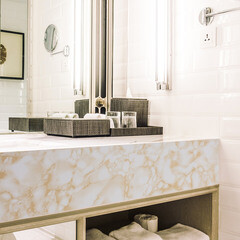 Пленка самоклеящаяся декоративная для окон и мебели мрамор бежевая 0,45х8 м Deluxe - фото 2