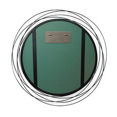 Зеркало настенное Castilla 600 мм черное - фото 4