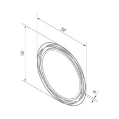 Зеркало настенное Castilla 600 мм черное - фото 3