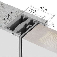 Коробка дверная скрытого монтажа Invisible 54х44х2400 мм универсальная серебро с петлями (2,5 шт.) - фото 2