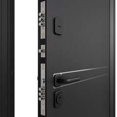 Дверь входная Mastino Райд правая черный муар металлик - белый софт 960х2050 мм - фото 16