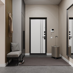 Дверь входная Mastino Райд правая черный муар металлик - белый софт 960х2050 мм - фото 3