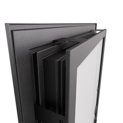 Дверь входная Mastino Райд правая черный муар металлик - белый софт 960х2050 мм - фото 10