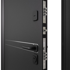 Дверь входная Mastino Райд левая черный муар металлик - белый софт 860х2050 мм - фото 11