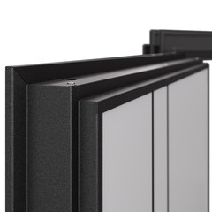 Дверь входная Mastino Райд левая черный муар металлик - белый софт 860х2050 мм - фото 3