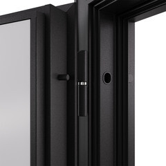 Дверь входная Mastino Райд левая черный муар металлик - белый софт 860х2050 мм - фото 7