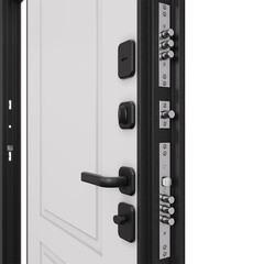 Дверь входная Mastino Дрейк правая черный матовый - белый софт 960х2050 мм - фото 3