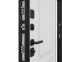 Дверь входная Mastino Дрейк левая черный матовый - белый софт 860х2050 мм - фото 12