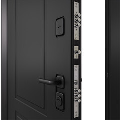 Дверь входная Mastino Дрейк левая черный матовый - белый софт 860х2050 мм - фото 3