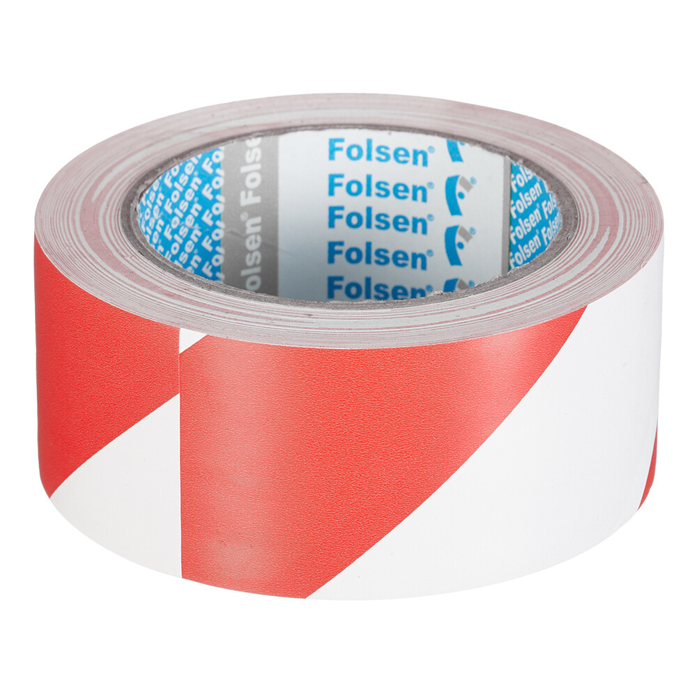 Изображение товара Лента сигнальная Folsen красно-белая 50 мм 33 м