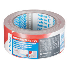 Лента сигнальная Folsen красно-белая 50 мм 33 м - фото 2