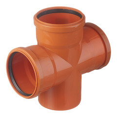 Крестовина Valfex d110х110х110 мм 87,5° пластиковая одноплоскостная для наружной канализации - фото 1