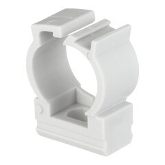 Крепеж-клипса для труб 16 мм Greenel с фиксатором серая (100 шт.) (GE50180)