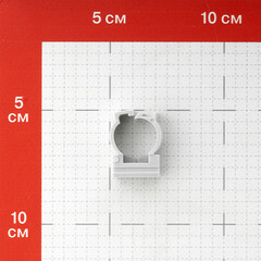 Крепеж-клипса для труб 16 мм Greenel с фиксатором серая (100 шт.) (GE50180) - фото 3