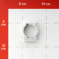 Крепеж-клипса для труб 25 мм Greenel с фиксатором серая (50 шт.) (GE50182) - фото 3
