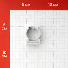 Крепеж-клипса для труб 20 мм Greenel с фиксатором серая (100 шт.) (GE50181) - фото 3
