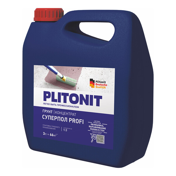 Грунт Plitonit СуперПол Profi глубокого проникновения 3 л концентрат 1: ...
