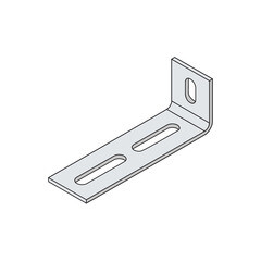 Кронштейн для подвесной системы 80х24х28 мм Armstrong Universal Wall Anchor оцинкованный (100 шт.) - фото 2