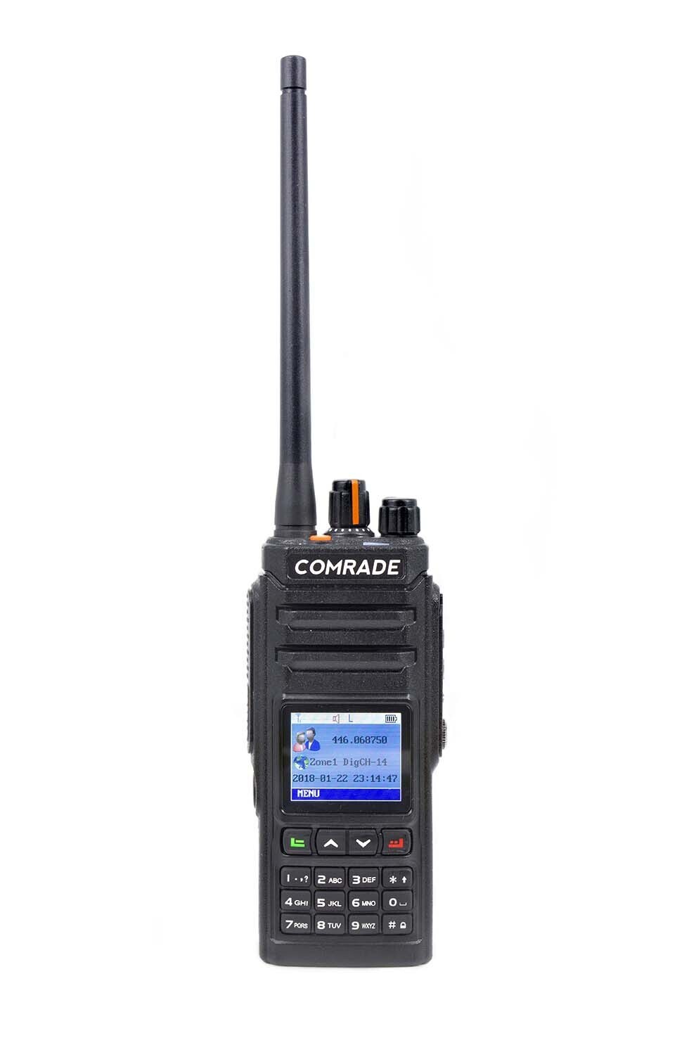Изображение товара Рация Comrade R12 UHF портативная анало-гно-цифровая с дисплеем и защитой IP67