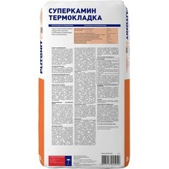 Cмесь кладочная для печей и каминов Plitonit СуперКамин ТермоКладка красная 20 кг - фото 2