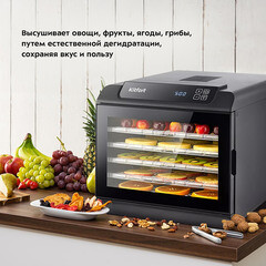 Сушилка для овощей и фруктов Kitfort КТ-1905 черная - фото 3