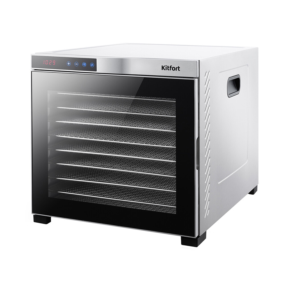 Сушилка для овощей и фруктов Kitfort КТ-1910 черно-серебристая