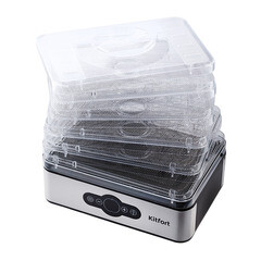 Сушилка для овощей и фруктов Kitfort КТ-1914 черно-серебристая - фото 6