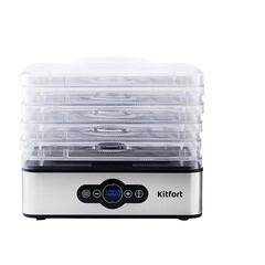 Сушилка для овощей и фруктов Kitfort КТ-1914 черно-серебристая - фото 2