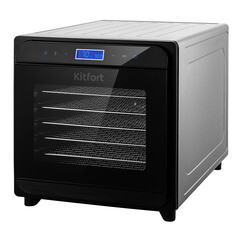 Сушилка для овощей и фруктов Kitfort КТ-1934 черно-серебристая - фото 1