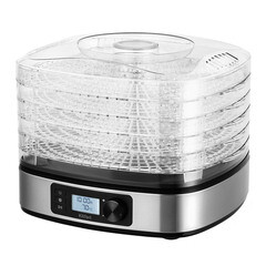 Сушилка для овощей и фруктов Kitfort КТ-1943 черно-серебристая