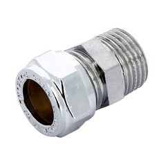 Изображение товара Соединитель прямой Tiemme 15 обж(ц) х 1/2 НР(ш) (1130036)