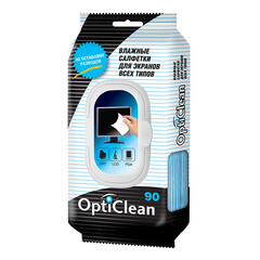Изображение товара Салфетки влажные для экранов Opti Clean с клапаном (90 шт.)