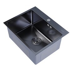 Мойка для кухни Mixline Pro 530х430х200 мм врезная прямоугольная с сифоном нержавеющая сталь черная (547234)