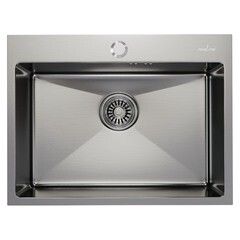 Мойка для кухни Mixline Pro 60х45х20 см врезная с сифоном сталь сатин (547235) - фото 9