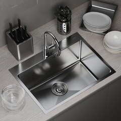 Мойка для кухни Mixline Pro 60х45х20 см врезная с сифоном сталь сатин (547235) - фото 2