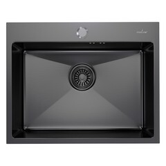 Мойка для кухни Mixline Pro 60х45х20 см врезная с сифоном сталь графит (547236) - фото 3